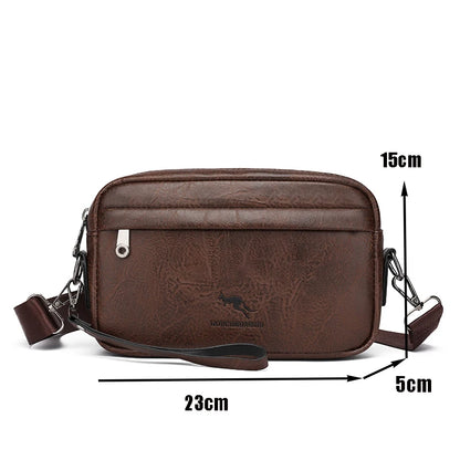 Men Shoulder Bag Luxury Design Small Messenger Crossbody Bag High Qaulity Flap Tote Male Handbag Leather Messenger Bags