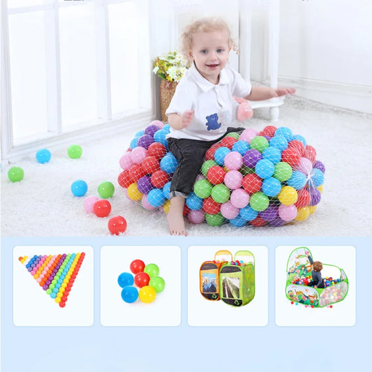 10Pcs Eco-Friendly Colorful Ball Plastic Pool Ball Funny Baby Kid Swim Pit Toy Thicken Balls Play House Outdoors Tents Kids Toys