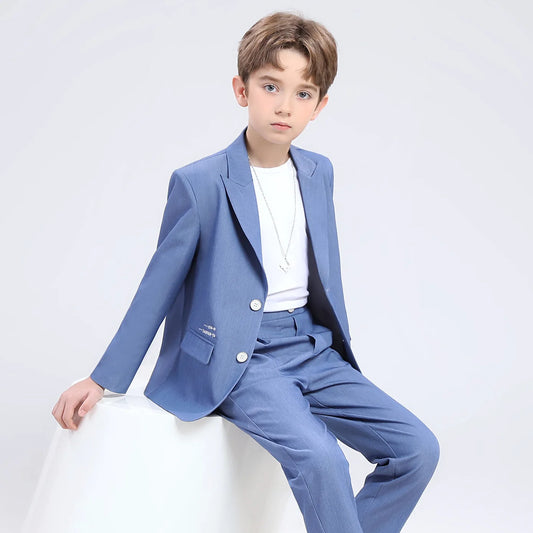 Children Suits Boys Casual Catwalk Photography Street Shot Suit Flower Child 2 To 16 Years Old Hosted Piano Performance Dress