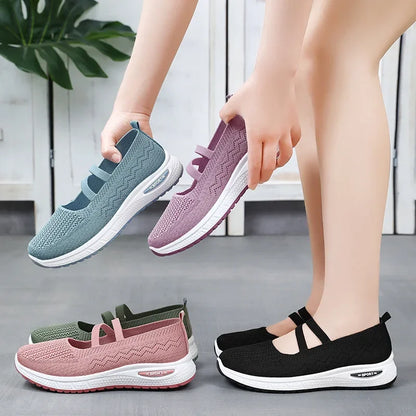 2024 Summer New Lazy One Step Single Shoes Women's Leisure Sports Mesh Shoes Breathable and Versatile Women's Style