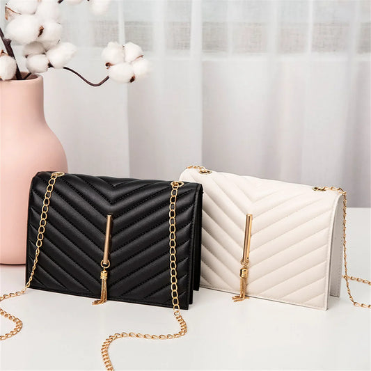 New Fashion Tassel Crossbody Bag Women Purses Casual Square Shoulder Bag