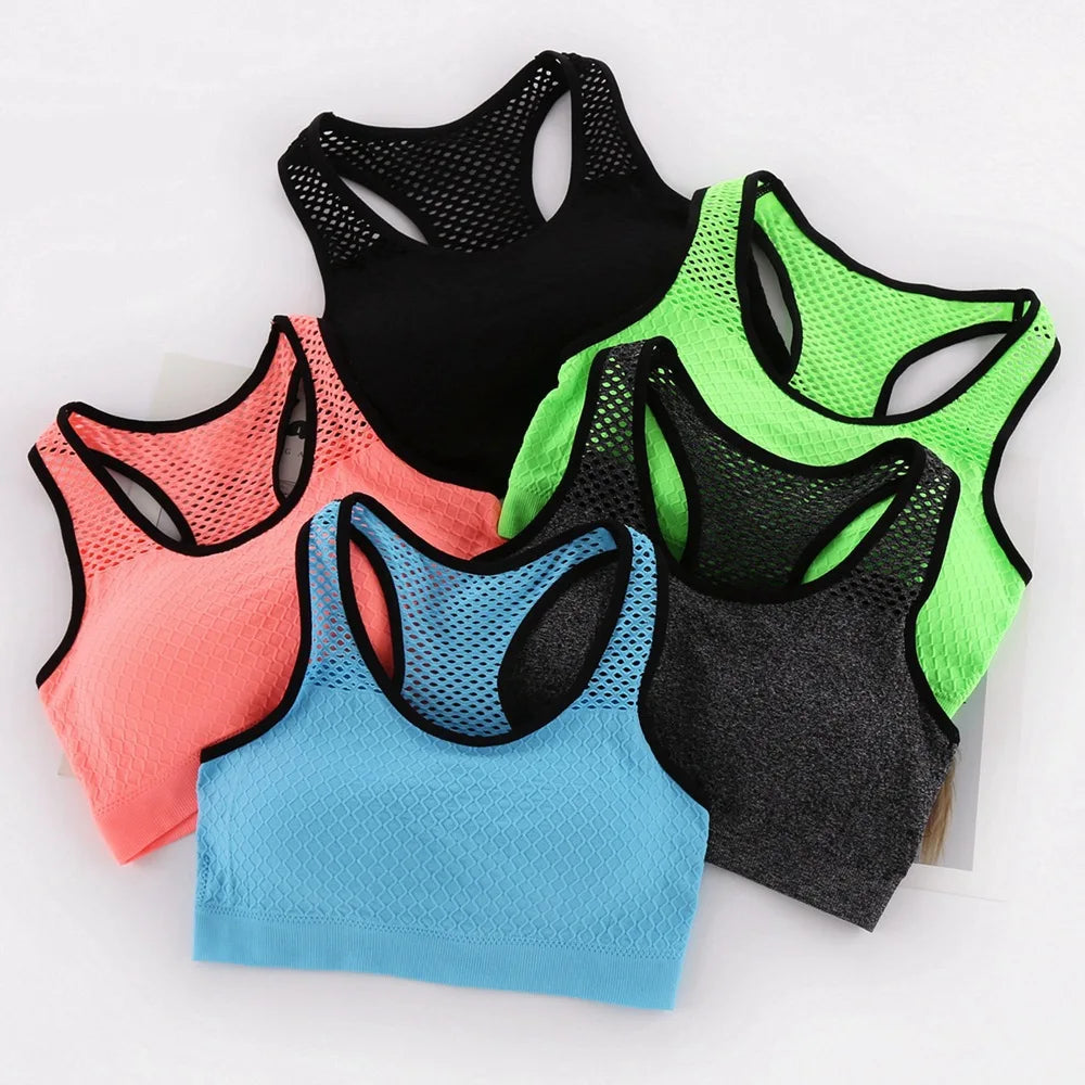 Bra Hollow Out Sport Top Seamless Fitness Yoga Bras for  Women Gym