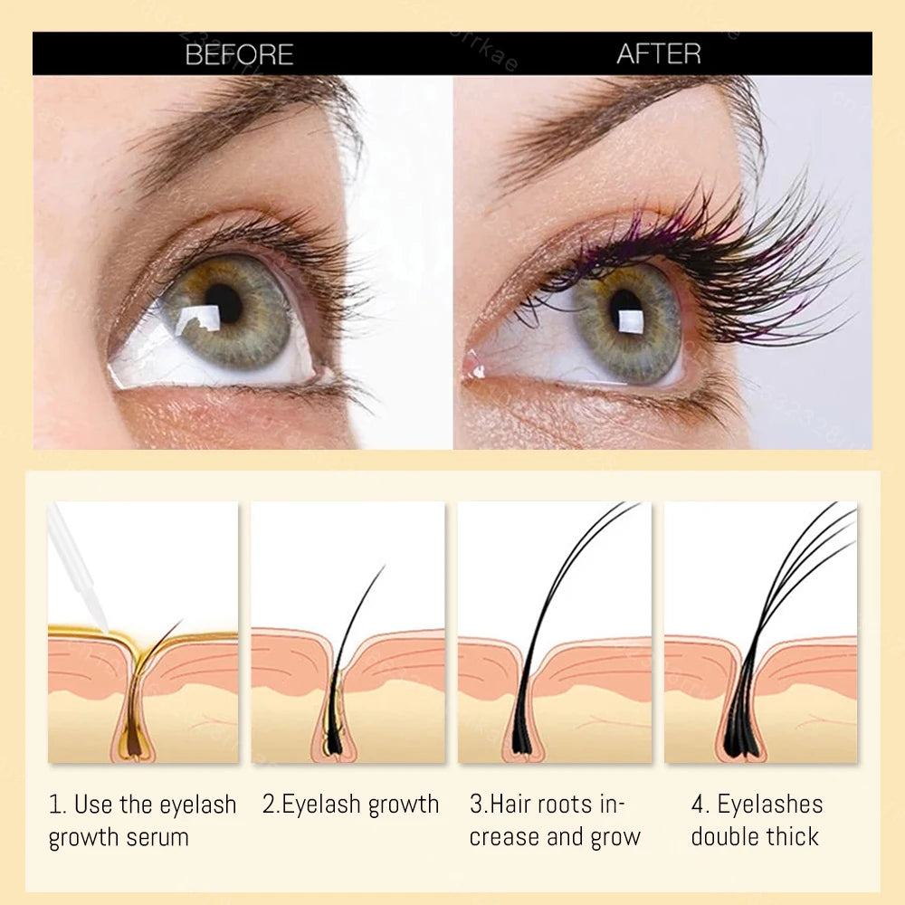 Enhancer Eyelash Growth Serum Treatment fast Eyelash Growth Powerful Makeup Lengthening Thicker Lashes Natural Curling