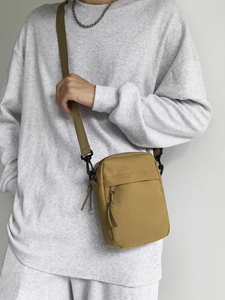 Bags for Men Casual Canvas Small Zipper Crossbody Pouch