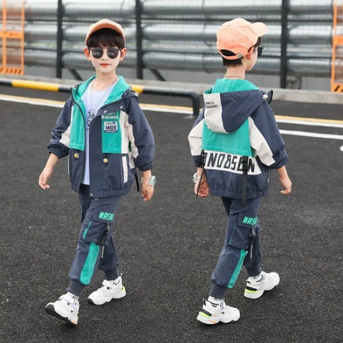 2022 Boy Sweater Hoodies Children Tracksuit Spring Autumn Winter 2 Pieces Boy Teenager Clothes Set 6 7 8 9 10 11 12 Year Old