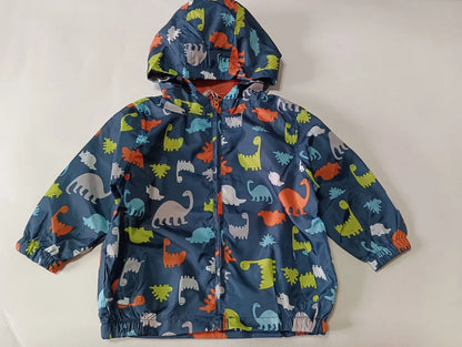 Spring Autumn new Kids jacket for boys clothes full printing dinosaurs children clothing thin