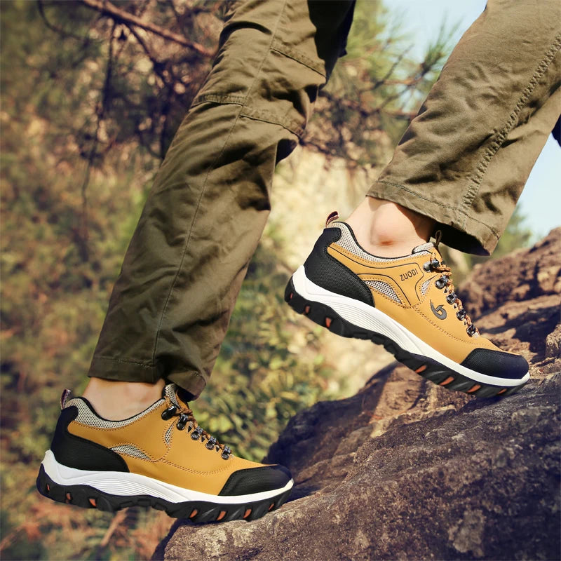 Men Sneakers Autumn Wearable Man Hiking Shoes Outdoor Non-Slip Mountain Boots Climbing Shoes Zapatos De Hombre Plus Size 38-48