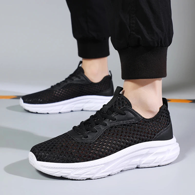 YRZL Mens Shoes Breathable White Running Sneakers for Men Outdoor Lightweight Comfortable Mesh Shoes Walking Tennis Shoes Men