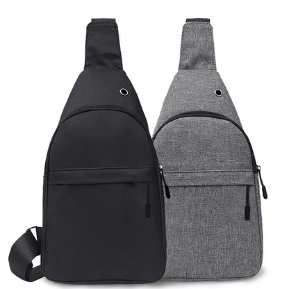 Men Chest Bag Casual Shoulder Waist Bags with USB Charging Port Travel Carry Phone Wallets Organizer Crossbody Small Fanny Pack