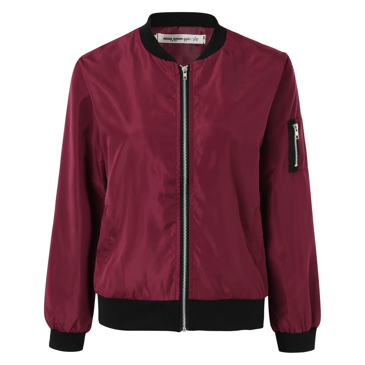 Women Jackets Tops Fashion Basic Bomber Jacket