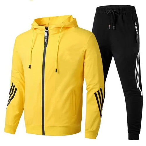 Men's Sports Set Fall And Winter New Casual Fashion Fitness Jacket + Pants Outdoor Running Sportswear Suit Women's Tracksuit Gym