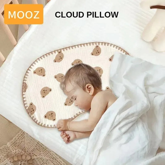 MOOZ Cotton Piece Flat Cloud Pillow Newborn Baby Head Protector Sleeping Baby Pillow 0-1Years Baby Things Safety For Baby CCP021