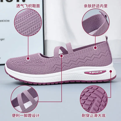 2024 Summer New Lazy One Step Single Shoes Women's Leisure Sports Mesh Shoes Breathable and Versatile Women's Style