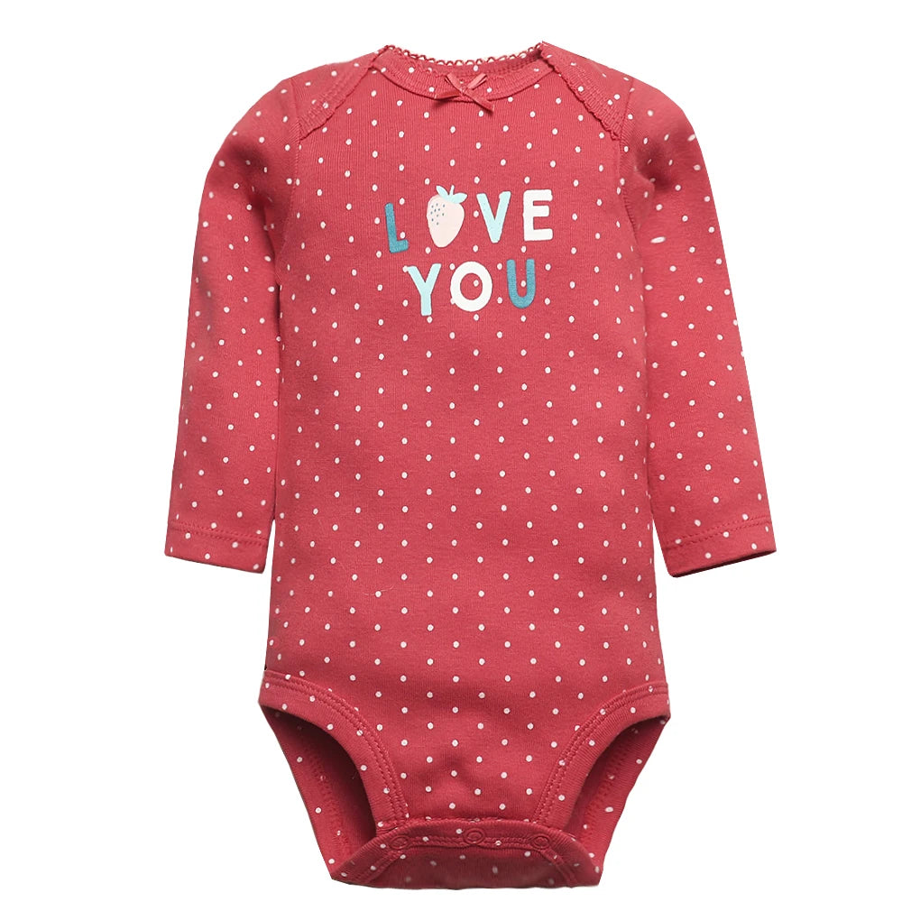 Spring Autumn Baby Bodysuits 3/4/5PCS Long Sleeve Baby Boy Girl Clothes 100% Cotton Newborn Body Infant 0-24Month Bebe Jumpsuit