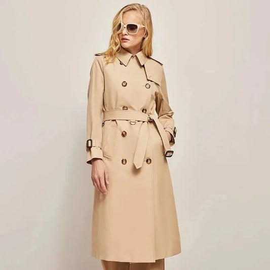 2024 Spring And Autumn Youthful Woman Clothes  Women's Trench Coat New In Outerwears Double Breasted Pockets Overcoat Female