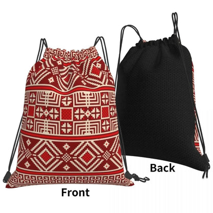 Traditional Ethnic Ornament Backpacks Drawstring Bags Drawstring Bundle Pocket Sports Bag Book Bags For Man Woman Students