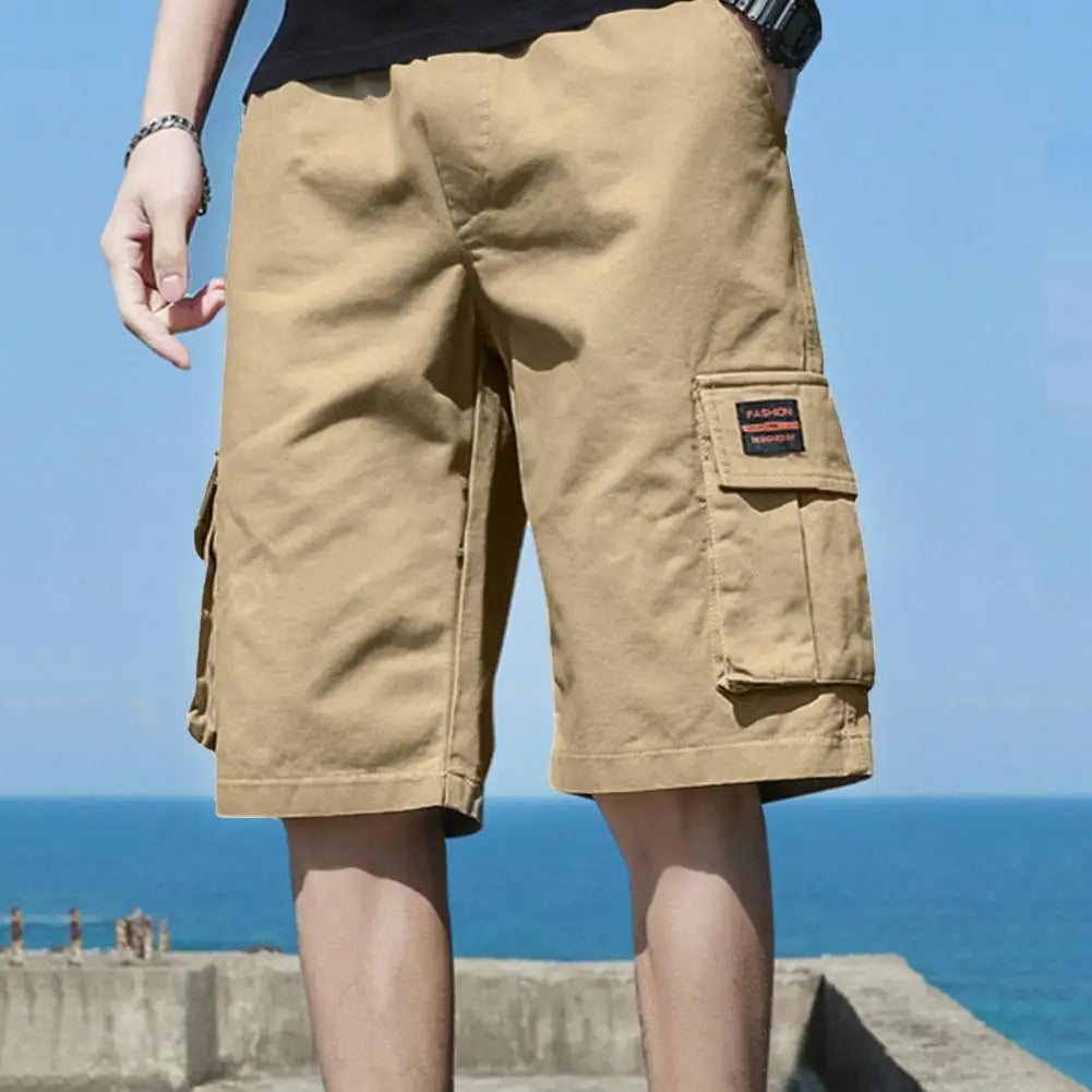 Multi Pockets Shorts for Men  with Elastic Waist