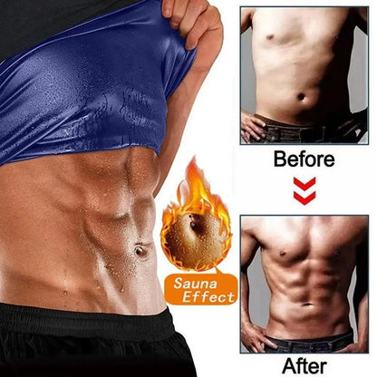 Men Sauna Sweat Vest  Body Shapers Waist Trainer Slimming Shapewear Tank Tops Effect Fat Burning Gym Training Running Sweatshirt