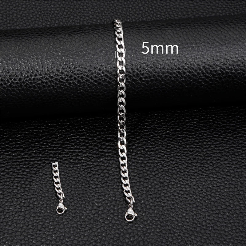 Thick Waterproof Chain Bracelet for Men Stainless Steel