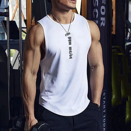 NEW summer Bodybuilding Tank Tops Men Gym Workout Fitness sleeveless shirt Male Undershirt quick-drying Casual Sports Vest