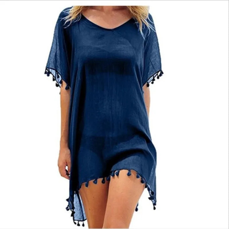 Women Beach Cover Up Lace Hollow Crochet Swimsuit Beach Dress Women 2024 Summer Cover-Ups Bathing Suit Ladies Beach Wear Tunic