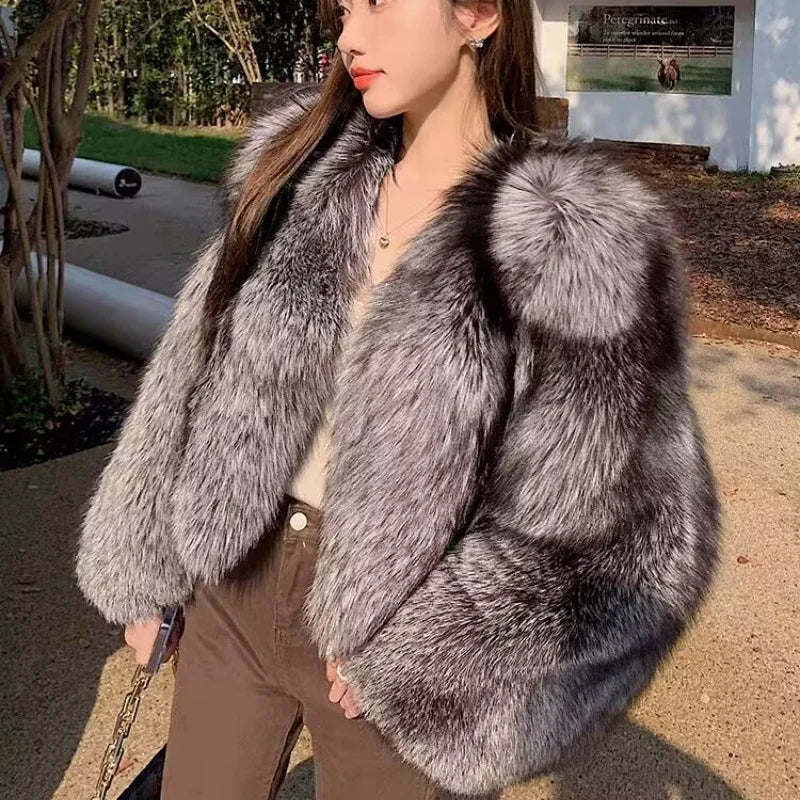 Autumn And Winter Mid Length Natural Fox Fur Coat Women Fashionable