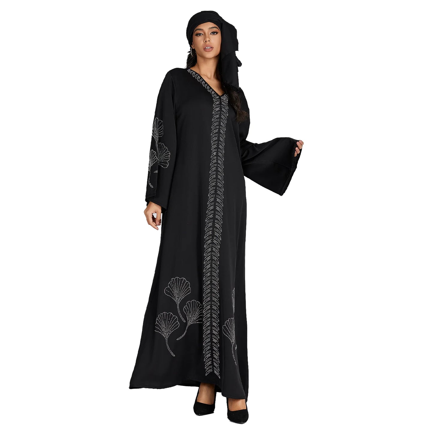 2024 New African Summer Plus Size Long Sleeve Dashiki Kaftan Loose Boubou Maxi Islam Women Casual Dress African Clothing