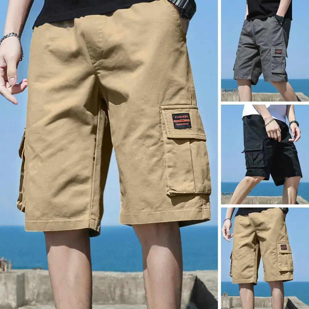 Multi Pockets Shorts for Men  with Elastic Waist