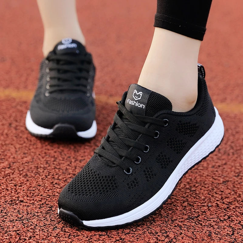 2024 Breathable Women Running Shoes Lightweight Non-slip Female Sports Shoes Outdoor Soft Women's Sneakers Lace Up Fashion Tenis