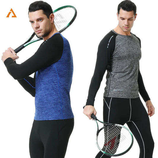 Men's Compression Sportswear Suits Gym Tights Training Clothes Workout Jogging Sports Running Tights Tracksuit For Men 857+725