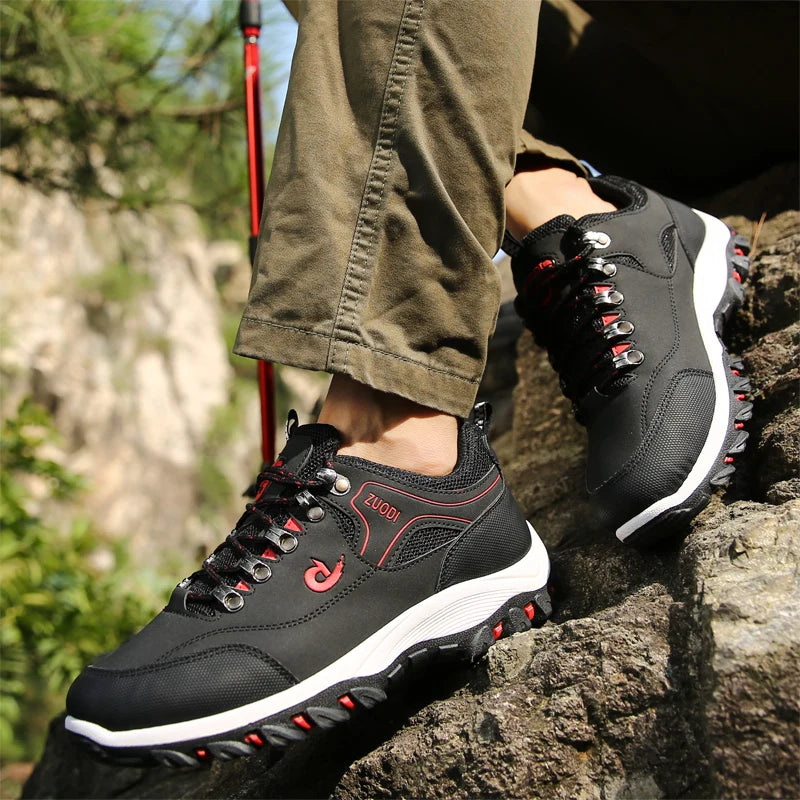 Men Sneakers Autumn Wearable Man Hiking Shoes Outdoor Non-Slip Mountain Boots Climbing Shoes Zapatos De Hombre Plus Size 38-48