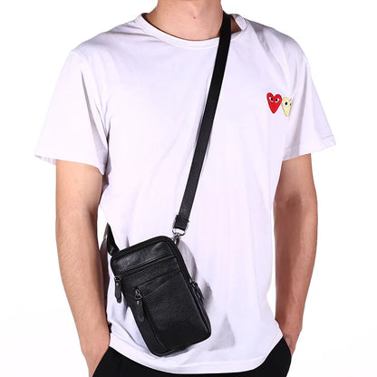 Men's Genuine Leather Crossbody Shoulder Bags