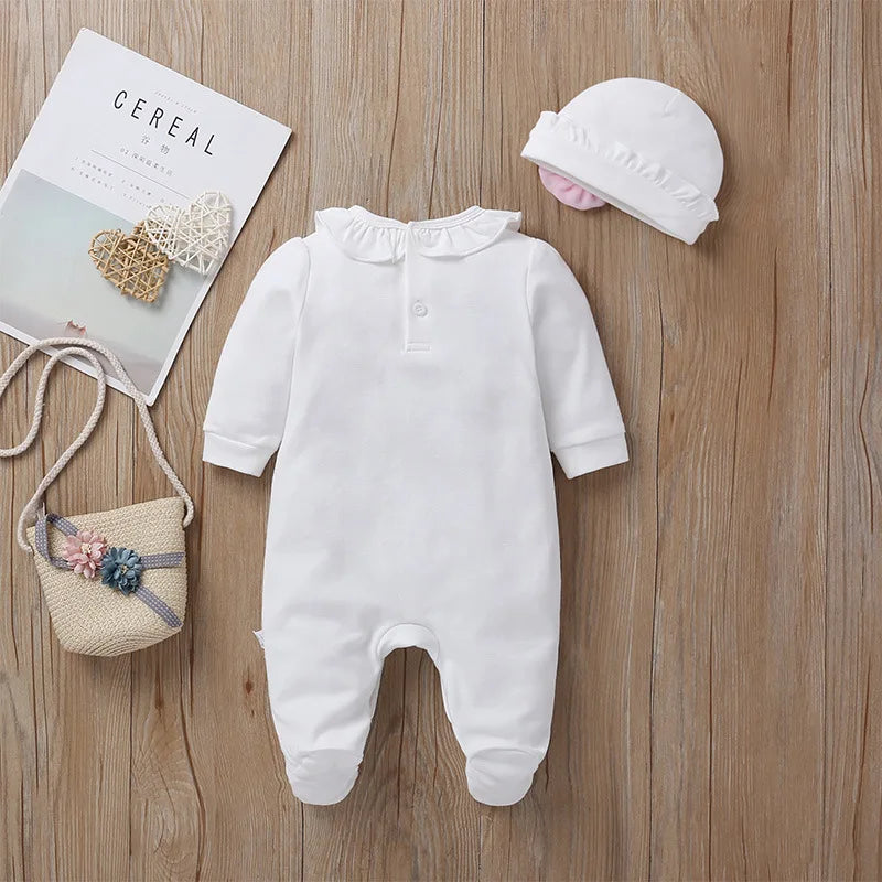 Floral Baby Girl Clothes Footies Jumpsuit New Born Pajamas Layette 0 To 3 6 9 12 Months Coverall Newborn Autumn Infant Outfit