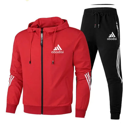 Casual Sportswear Suit Men's Hoodie and Trousers