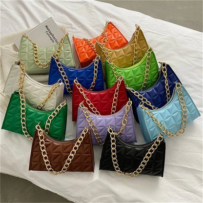 Women's Diamond Pattern Shoulder Bag