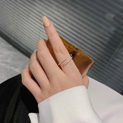 New 2024 Minimalist Thin Rings For Women Wedding Brilliant Cubic Zircon High Quality Versatile Female Finger Ring Jewelry Gifts