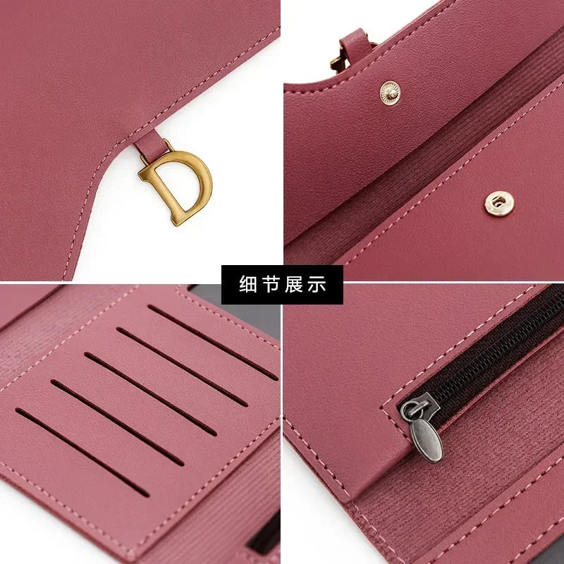 Fashion Luxury Mini Coin Purse Multi-functional PU Leather Wallet Money Bag Short Small Multi-Card Women Clutch Card Holder