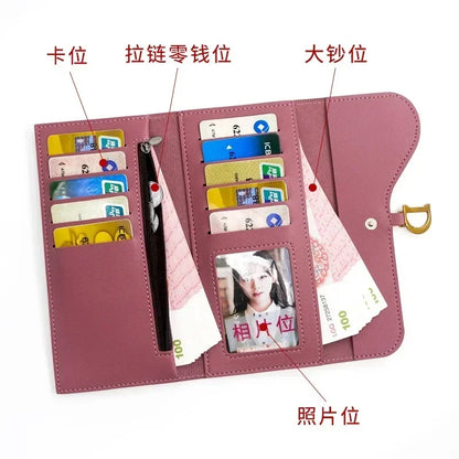 Fashion Luxury Mini Coin Purse Multi-functional PU Leather Wallet Money Bag Short Small Multi-Card Women Clutch Card Holder