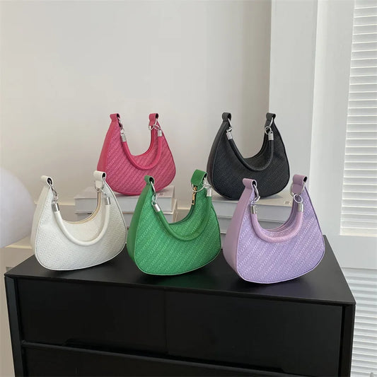 New Brand Moon Bag Fashionable Minimalist Shoulder Bag Versatile Creative Crescent Bag Korean Handbag Women Crossbody Armpit Bag