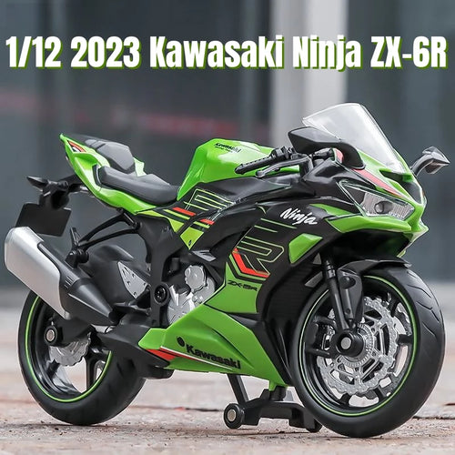 1/12 Kawasaki Ninja ZX-6R Motorcycle Toy 1:12 RMZ City Diecast Model Super Sport Miniature Collection Gift For Boy Children Kid