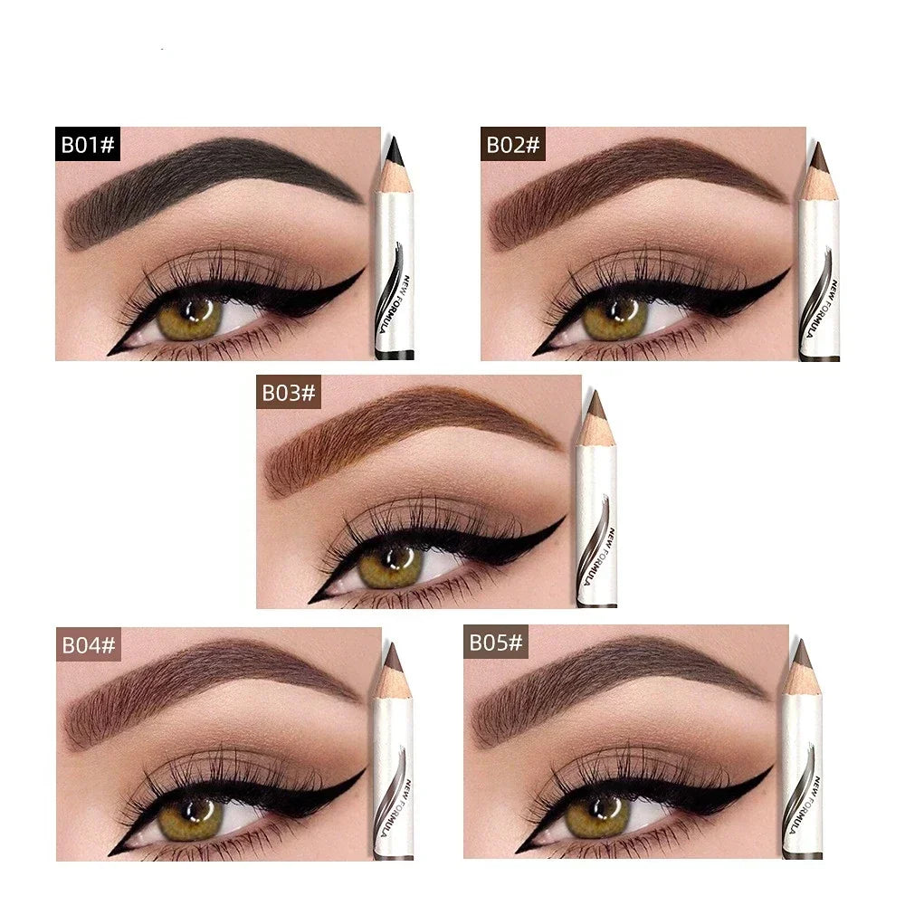 5 Colors Eyebrow Pencil Makeup Menow Eyebrow Marker Waterproof Eyebrow Tattoo for Eyebrows Enhancer Dye Tint Pen Long Lasting