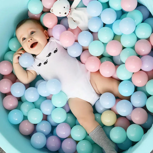 10pcs Kids Toy Balls Colorful Ocean Ball Soft Plastic Eco-Friendly Water Pool Ocean Wave Ball Pit Toys for Baby Funny Toy