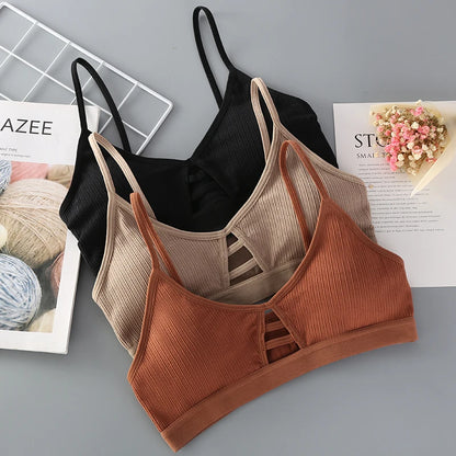 New Women Cotton Sports Bra Tube Top Crop Female Seamless Underwear Tube Bra Wireless Bralette Sexy Lingerie Cropped Bandeau