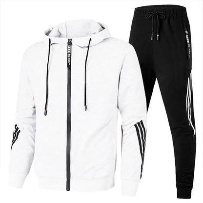 Men's Sports Set Fall And Winter New Casual Fashion Fitness Jacket + Pants Outdoor Running Sportswear Suit Women's Tracksuit Gym