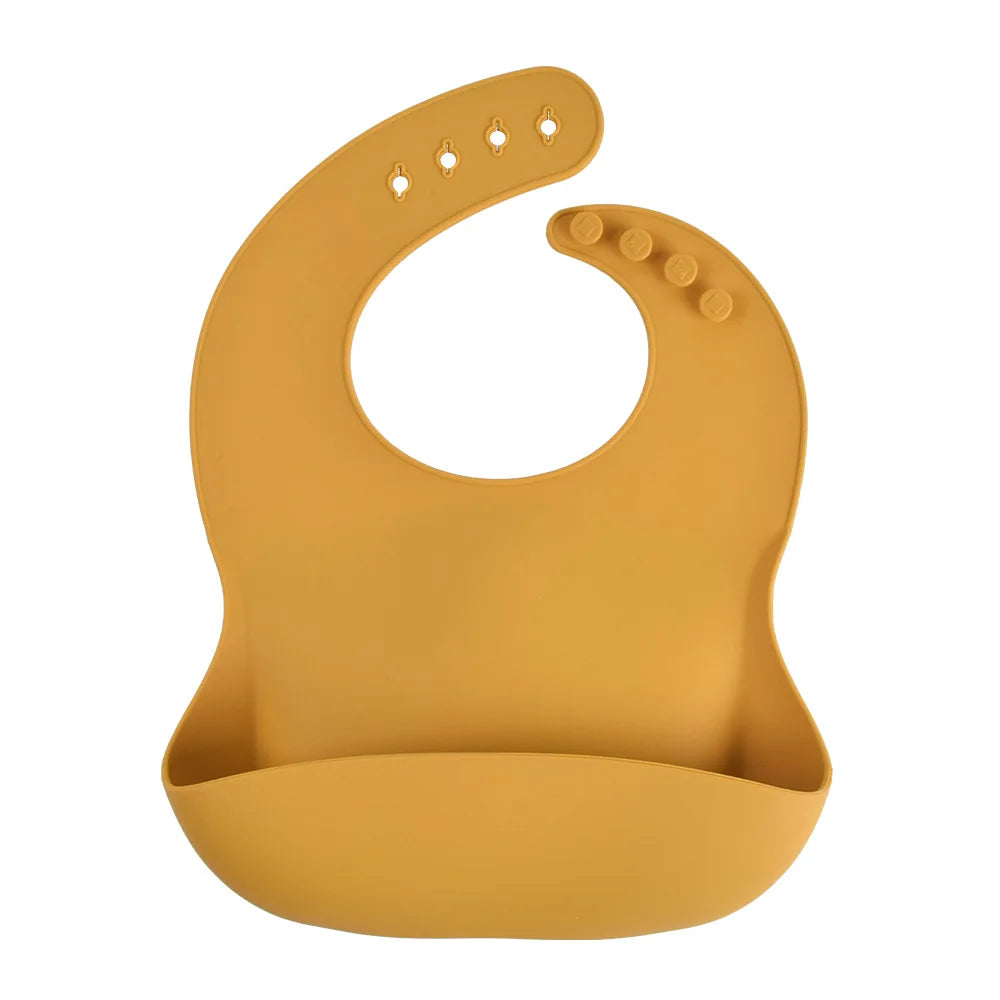 Silicone Bibs for Kids Newborn Candy Baby Feeding Tableware Waterproof Baby Bibs Toddler Breakfast Feedings