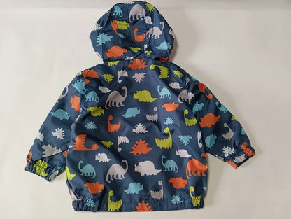 Spring Autumn new Kids jacket for boys clothes full printing dinosaurs children clothing thin