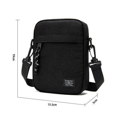 Casual Shoulder Chest Bag for Men Handbags Solid Color Messenger Phone Wallet Bag Mini Nylon Crossbody Sling Bag Husband Purse