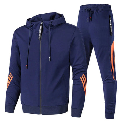 Men's Sports Set Fall And Winter New Casual Fashion Fitness Jacket + Pants Outdoor Running Sportswear Suit Women's Tracksuit Gym