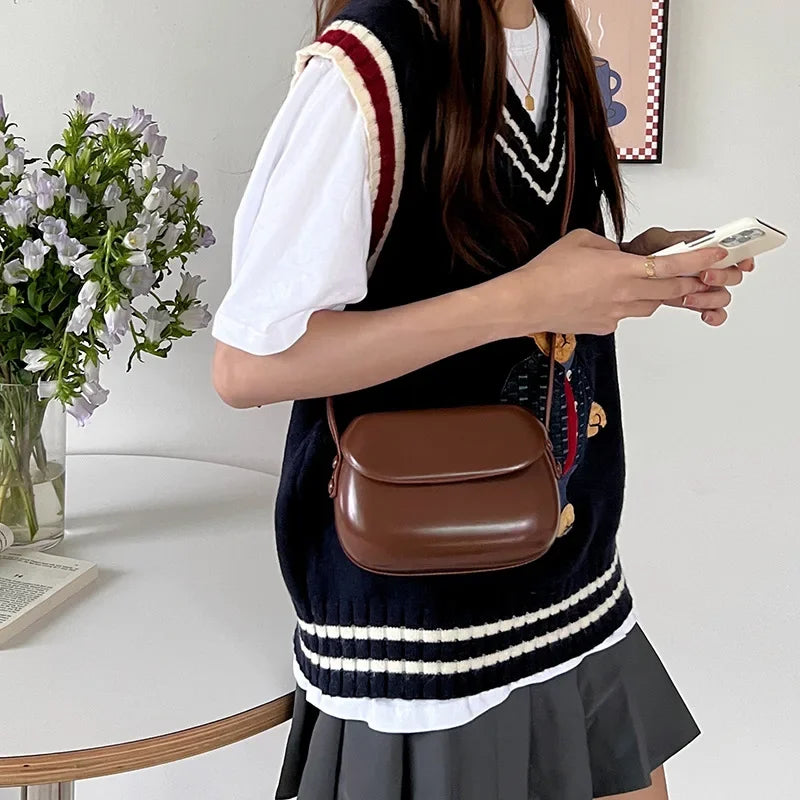 Flap Crossbody Bags Women Mini PU Leather Shoulder Purses