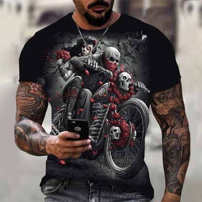 Vintage Skull Print T-Shirt